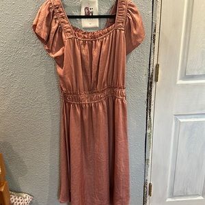 Pretty Dress pink with gold poka dots